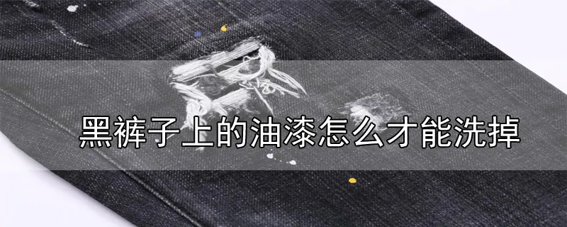 黑裤子上的油漆怎么才能洗掉