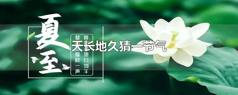 天长地久猜一节气