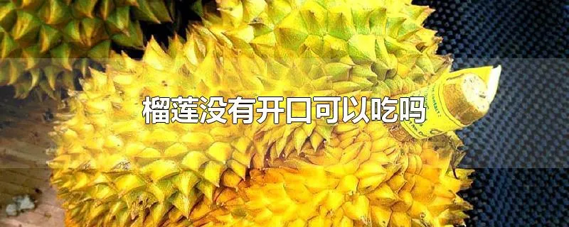 榴莲没有开口可以吃吗