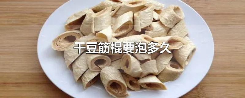 干豆筋棍要泡多久