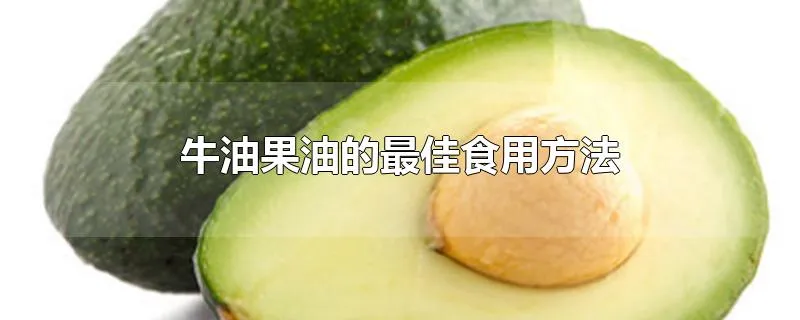 牛油果油的最佳食用方法