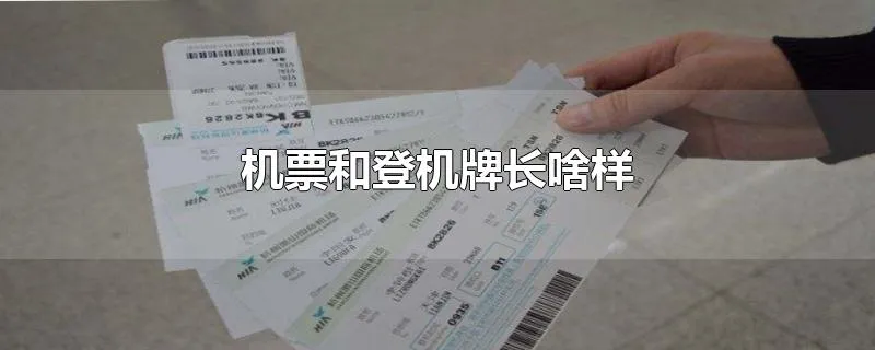 机票和登机牌长啥样