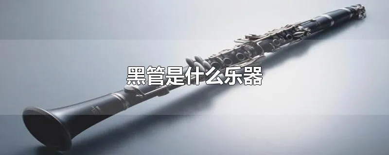 黑管是什么乐器