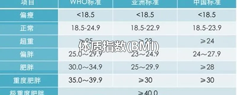 体质指数(BMI)