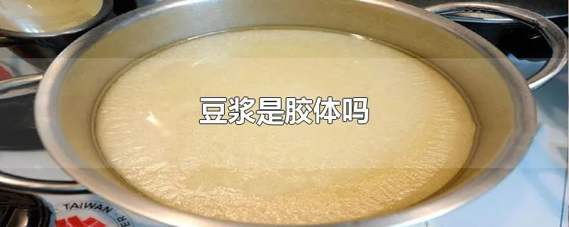 豆浆是胶体吗