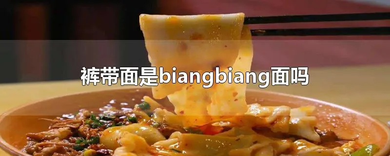 裤带面是biangbiang面吗