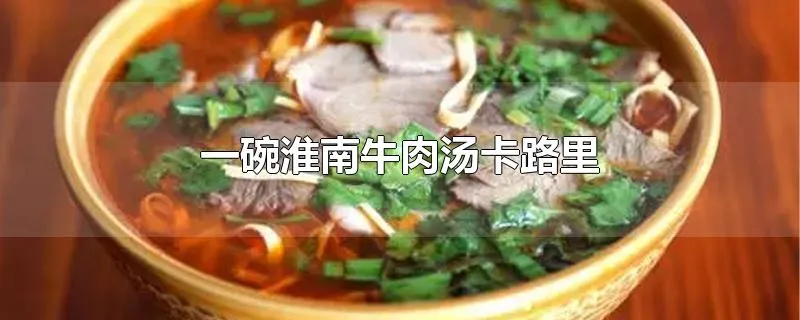 一碗淮南牛肉汤卡路里