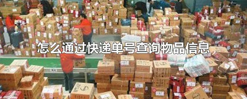 怎么通过快递单号查询物品信息