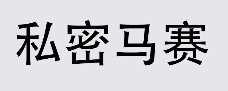 私密马赛什么意思