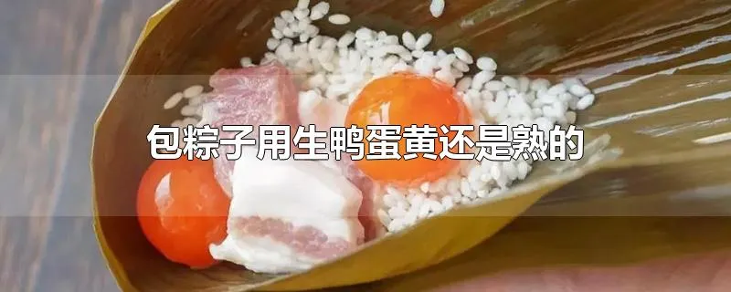 包粽子用生鸭蛋黄还是熟的