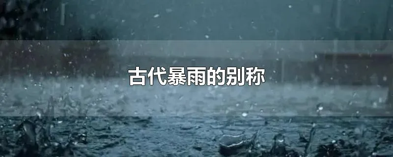 古代暴雨的别称