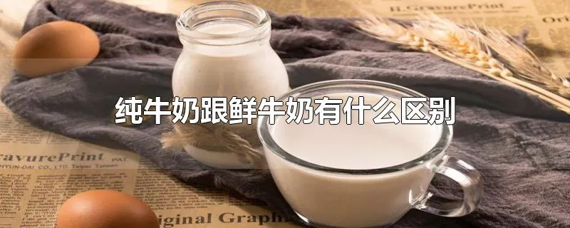 纯牛奶跟鲜牛奶有什么区别