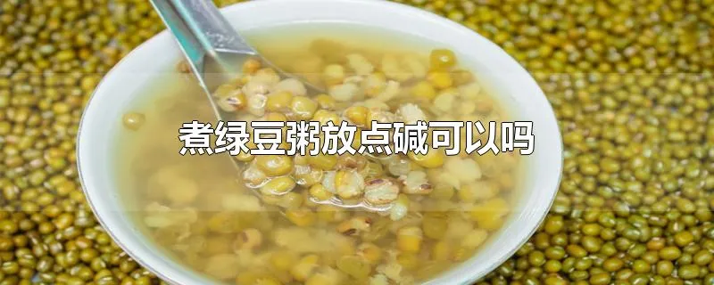 煮绿豆粥放点碱可以吗