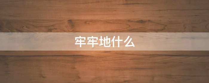 牢牢地什么