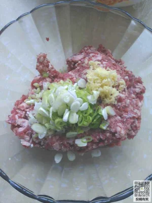 羊肉白萝卜丝水煎包的做法步骤4
