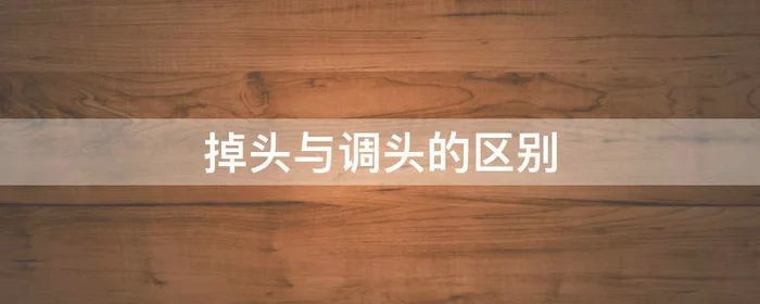 掉头与调头的区别,掉头是哪个调
