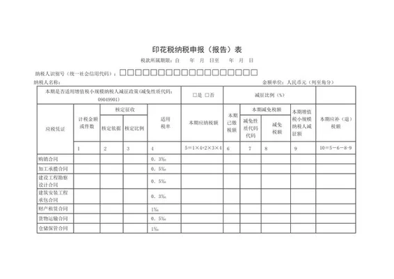 3、填写报税表格