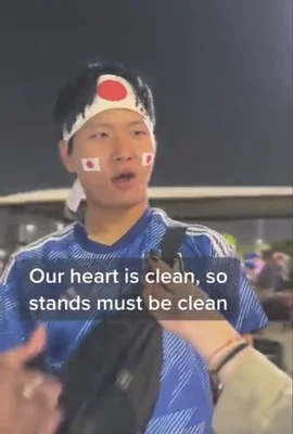 日本球迷解释为何清理看台垃圾(再次赢得赞誉)