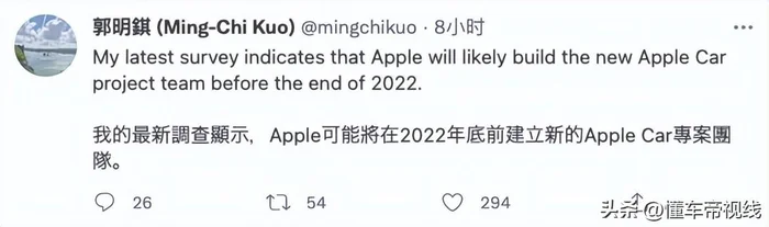 苹果汽车售价或低于10万美元(售价低于10万美元)