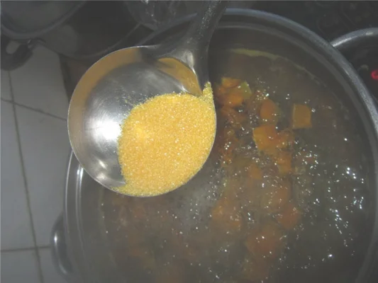 南瓜玉米粥的做法步骤6