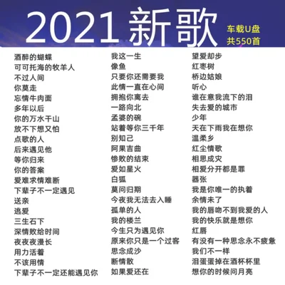 2021年的流行歌曲