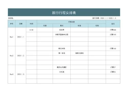 怎么制定旅行计划表？看完这个你就知道啦!