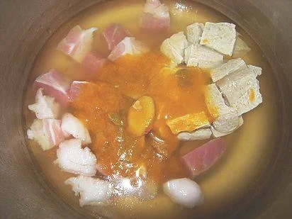 冻豆腐南瓜汤的做法步骤5