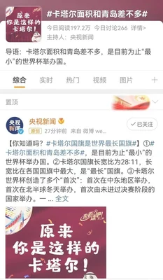 卡塔尔面积和青岛差不多(“中国队”却瓜