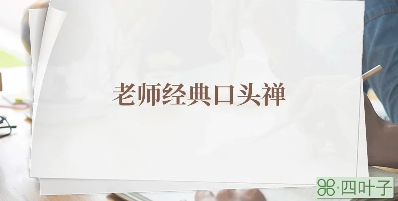 老师经典口头禅