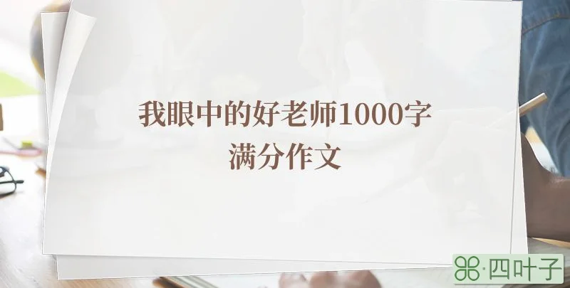 我眼中的好老师1000字满分作文