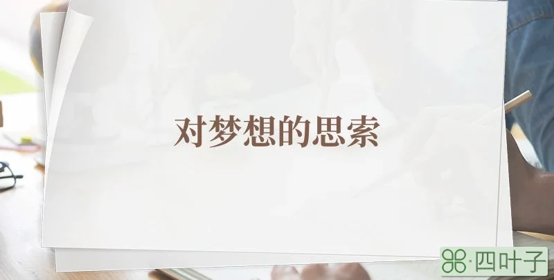 对梦想的思索