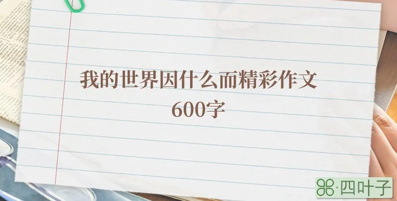 我的世界因什么而精彩作文600字