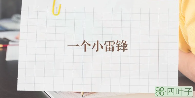 一个小雷锋