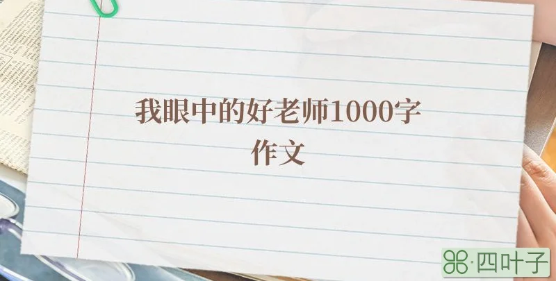 我眼中的好老师1000字作文