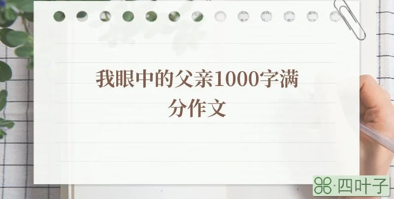 我眼中的父亲1000字满分作文