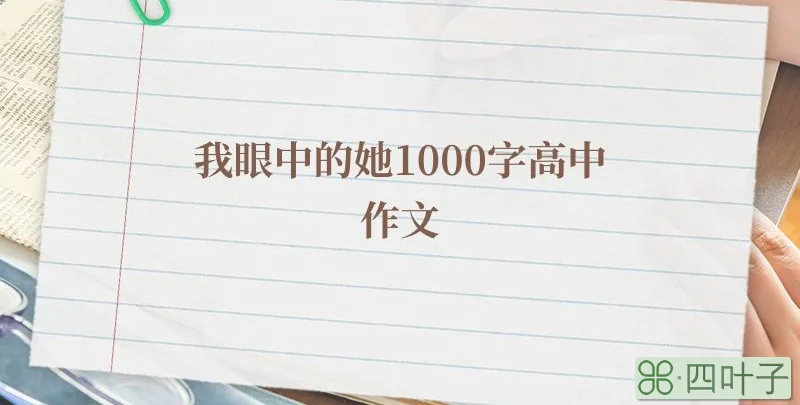 我眼中的她1000字高中作文