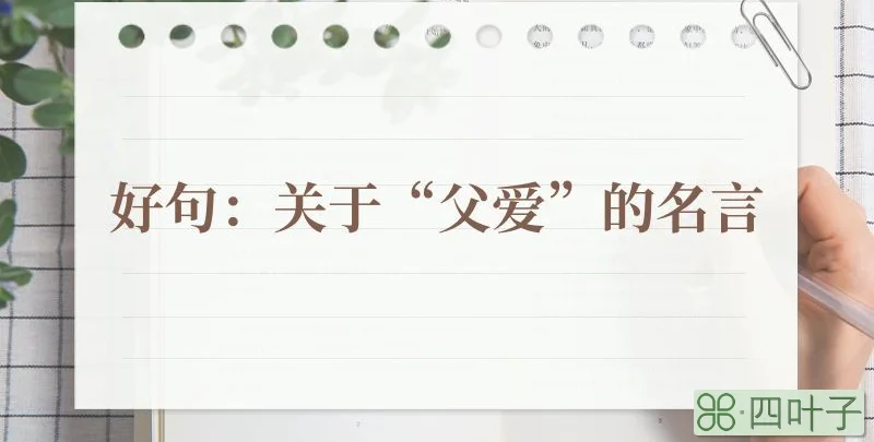 好句：关于“父爱”的名言
