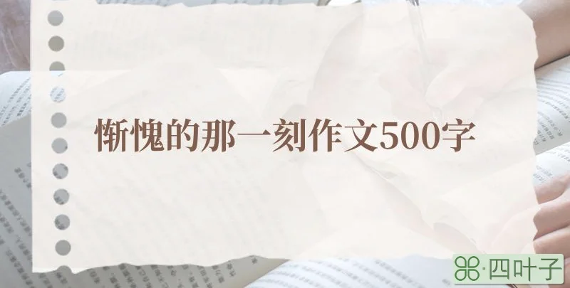 惭愧的那一刻作文500字