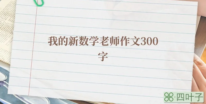 我的新数学老师作文300字