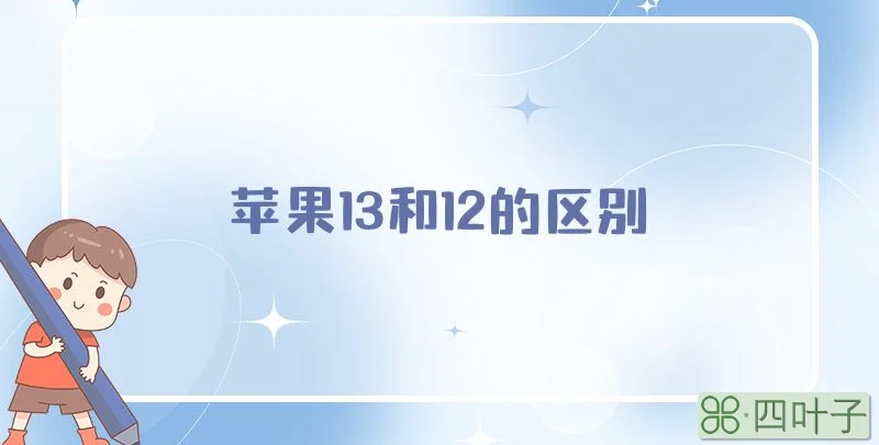 苹果13和12的区别