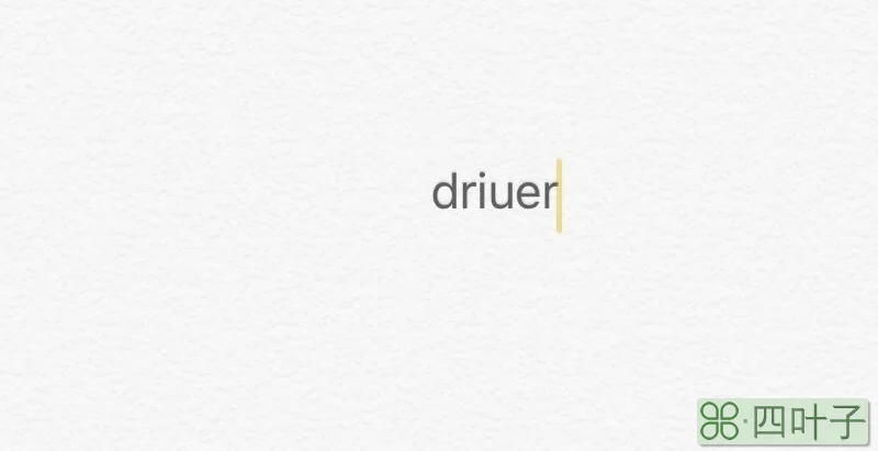 driuer什么意思