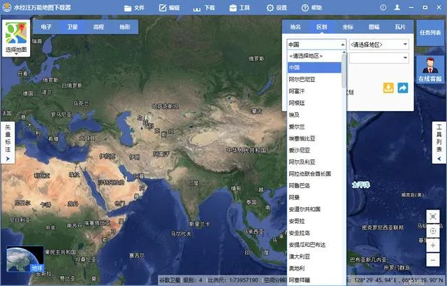 如何一次性下载全国谷歌卫星影像地图数据
