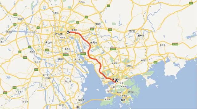 广深高速公路是广州和特区深圳的重要交通
