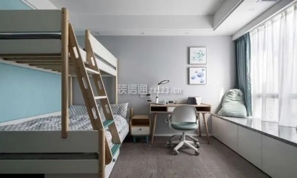 儿童房设计之隔出书桌书柜