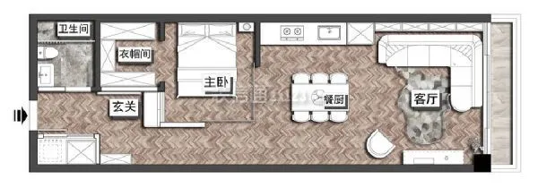 一居室平面布置图