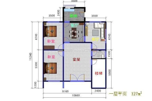 农村别墅户型图 农村别墅户型图